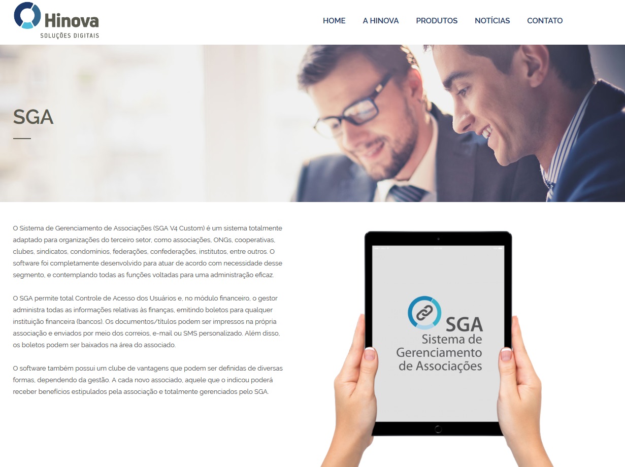 1 - Site Institucional do Produto